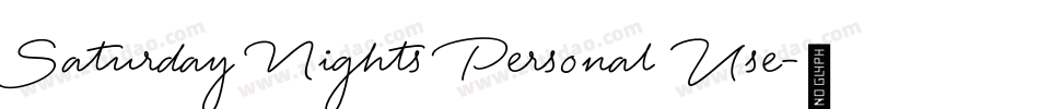 Saturday Nights Personal Use字体转换